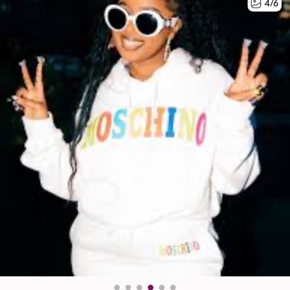 NWT MOSCHINO COUTURE fantasy print logo HOODED SWEATSHIRTS size M US 8